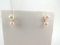 14k Yellow Gold Double Pearl Earrings