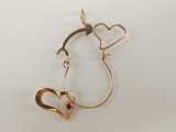 14k Yellow Gold Charm holder and Charm