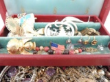 Jewelry Box of Various Costume Jewelry