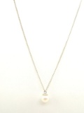 14k White Gold Pearl Necklace