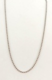 14k White Gold Twisted Rope Chain