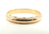 14k Yellow Gold Carved Band Ring