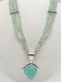 Desert Rose Trading Sterling Silver Aquamarine Necklace and Pendant