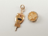 Group of 2 : 10k Yellow Gold Service Pins