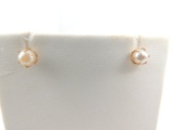 10k Antique Yellow Gold Pearl Earring Studs