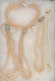 Group of Vintage Faux Pearl Necklaces