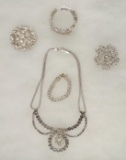 Group of Vintage Rhinestone Costume Jewelry