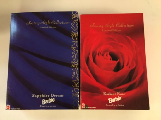 Lot of 2: 1995 & 1996 Limited addition society style collection sapphire dream Barbie and radiant