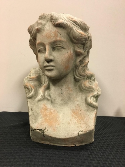 vintage plaster bust of a women