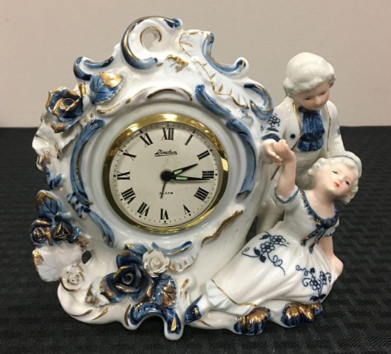 Vintage porcelain Man and woman clock
