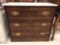 Vintage Marble Top Oak Dresser