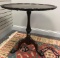 Mahogany Pie Crust Table with Fluted Pedestal and Ball and Claw Feet