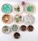 Group of 12 Antique Majolica Plates, Saucers, and Tea Cup