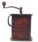 Antique Coffee Grinder with Mortise and Tenon Joints and Handle