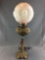 Antique Cherub Face Parlor Lamp