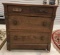 Small Walnut 3 Drawer Side Table