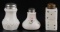 Group of 3 : Antique Milk Glass Salt and Pepper Shakers