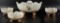 Antique (1898) Northwood Ivory Custard Glass Chrysanthemum Sprig Gold Gilded Master Bowl Set