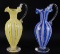 Group of 2 : Vintage Murano Ribbon Glass Cruets