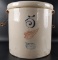 Antique 5 Gallon Red Wing Stoneware Crock with Handles