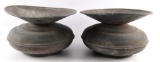Group of 2 Antique Weighted Metal Spittoons