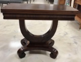Mahogany Flip Top Game/ Console Table