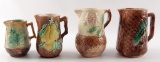 Group of 4 Antique Majolica Creamers