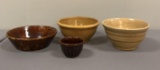 Group of 4 Vintage Stoneware Bowls