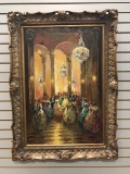 Framed Canvas by G. Reyt : At the Ball