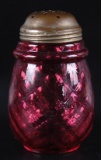 Antique Northwood Ring Neck Cranberry Sugar Shaker