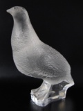 Lalique Crystal Quail Paperweight