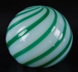 Vintage Green Kryptonite Swirl Art Glass Paperweight