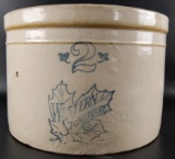 Antique 2 Gallon Western Stoneware Crock
