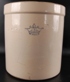 Antique 3 Gallon Crown Stoneware Crock