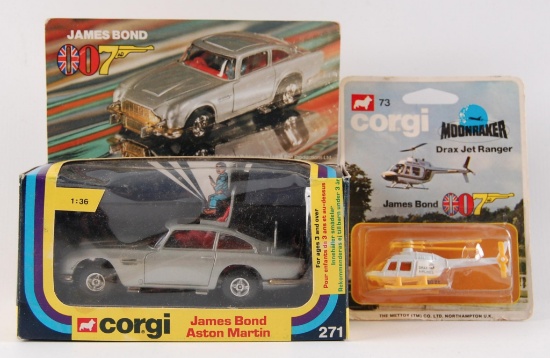 Group of 2 Corgi James Bond Vehicles in Original Packaging