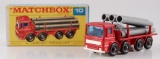 Matchbox No. 10 Red Pipe Truck with Original Box