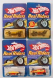 Group of 4 Hot Wheels Real Riders Formula 1 Die-Cast Cars in Original Packaging
