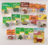 Group of 14 ERTL 1/64 Scale Toy Implements in Original Packaging