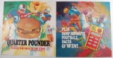 Group of 2 Vintage McDonald's NFL Advertising Translite Signs