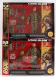 Group of 2 GI Joe Commemorative Collection Action Marines in Original Boxes