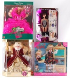 Group of 4 Mattel Barbie Dolls in Original Packaging