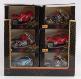 Group of 18 Maestro Special Edition 1/18 Scale Motorcycles in Original Display Box