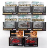 Group of 8 Corgi Showcase Collection Fighting Machines and Fire Heroes Die-Cast Vehicles