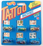 Hot Wheels Tattoo Machines 6 Car Value Pack in Original Cardboard Display