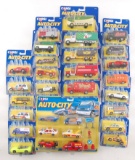 Group of 25 Mattel Corgi Auto City Die-Cast Vehicles in Original Packaging