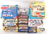 Group of 11 Advertising Pepsi Toy Vehicle Sets in Original Packaging