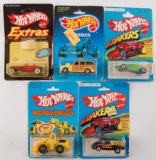 Group of 5 Early Hot Wheels Die-Cast Vehicles in Original Packaging