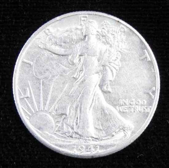 1941 D Walking Liberty Half Dollar.