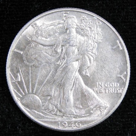 1946 Walking Liberty Half Dollar.