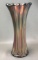 Vintage Amethyst Iridescent Carnival Glass Vase